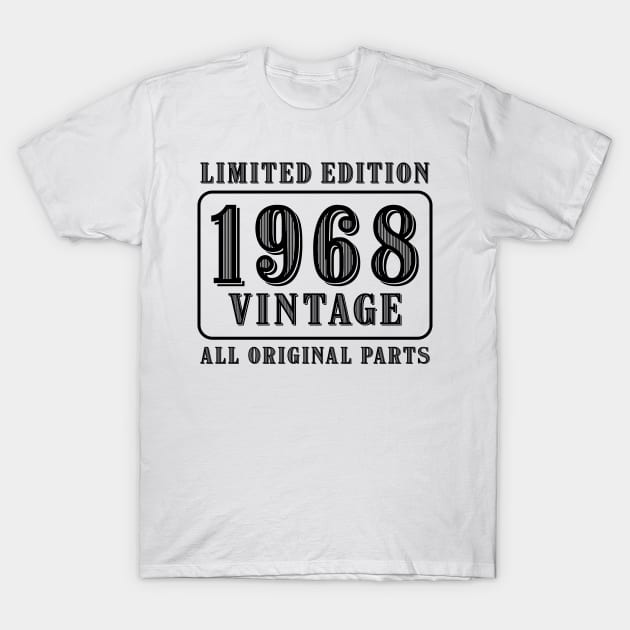 All original parts vintage 1968 limited edition birthday T-Shirt by colorsplash